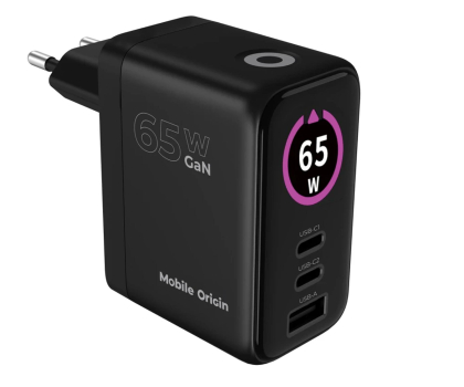 Ładowarka i akumulator Mobile Origin GaN 65W Display Charger PW20 2x USB-C + USB-A